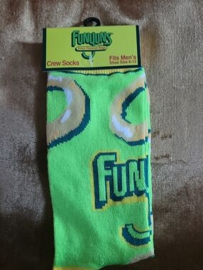Funyuns Neon Green Crew Socks